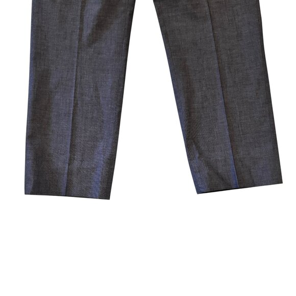 Like new EXPRESS Slim Stretch Cotton-Blend Suit Pant in Light Gray 32 x 28.25 - Picture 4 of 8